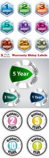 Vectors - Warranty Shiny Labels